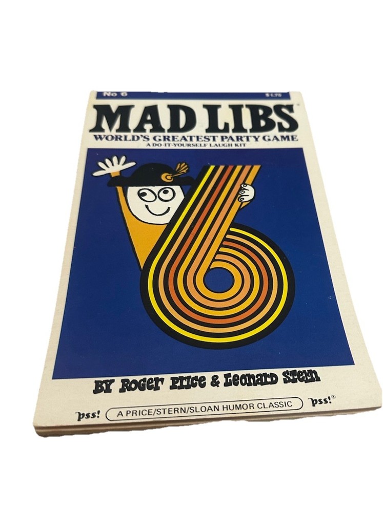 Vintage Mad Libs Party Game 1970’s Volumes 6 Great Condition Read Description