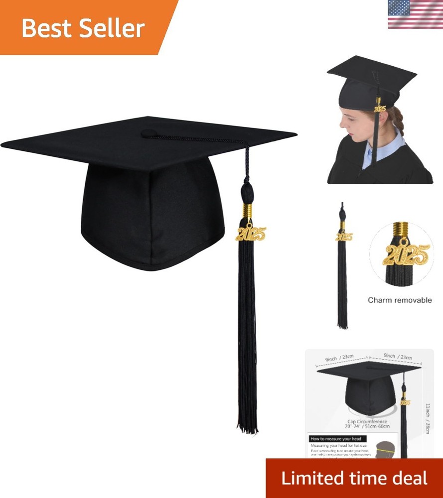 Deluxe 2025 Graduation Cap with Tassel & Note-Card - Perfect for Any Graduate