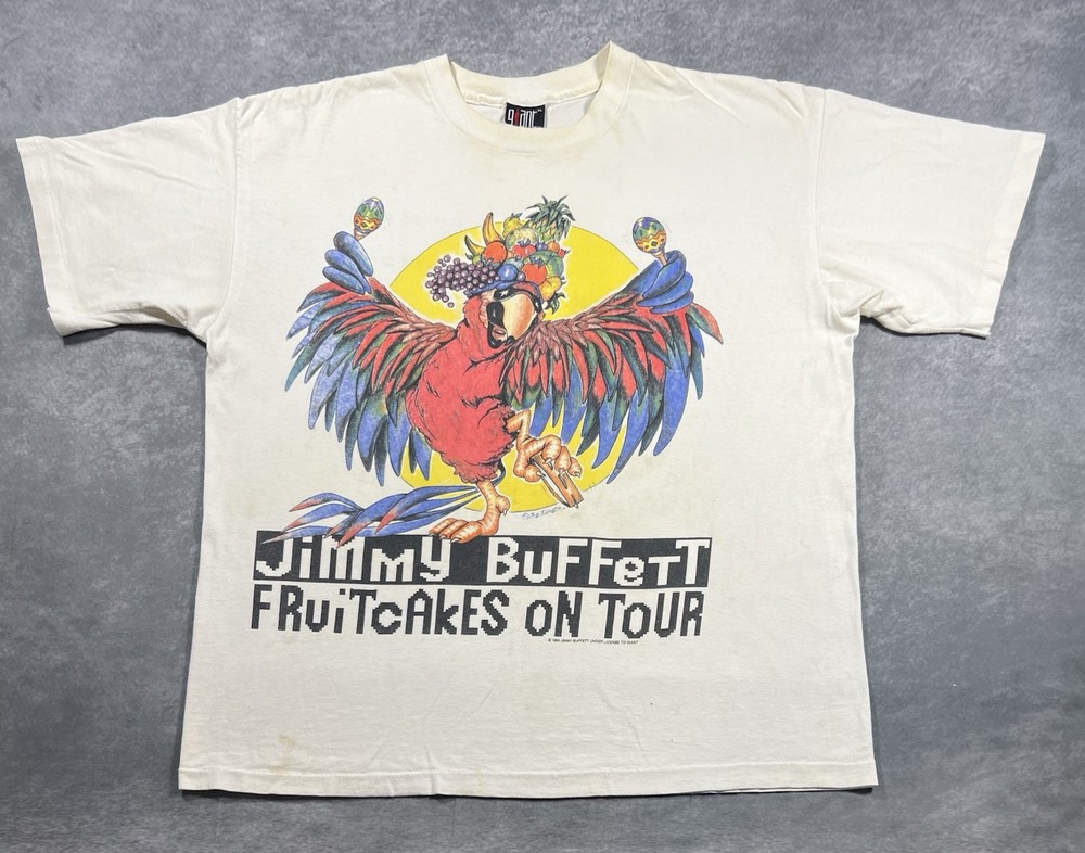 Vintage 1994 Jimmy Buffett Fruitcakes Tour Concert T Shirt Size XL