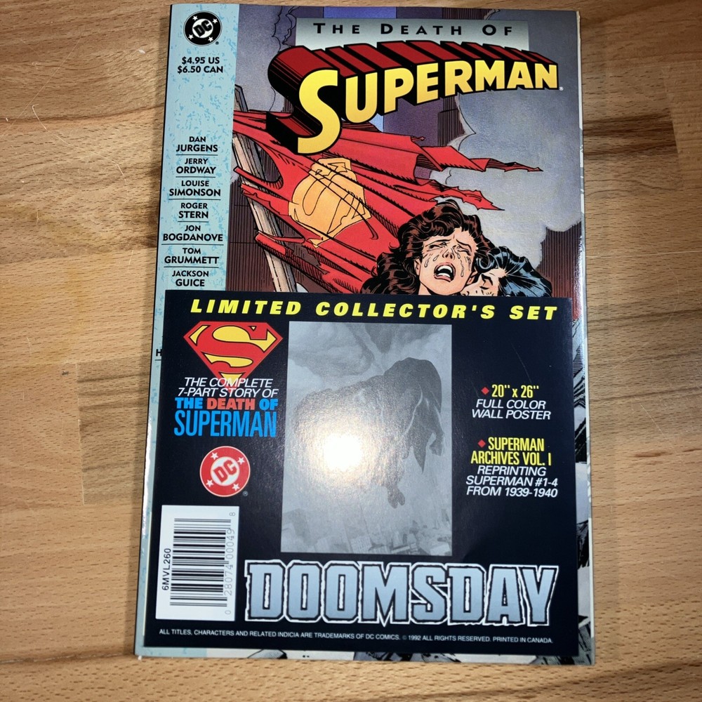 The Death Of Superman Limited Collector's Set Doomsday 1992  DC Comics