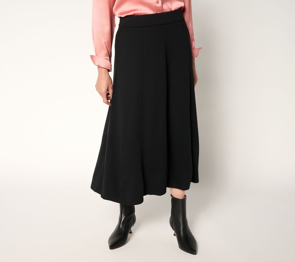 SUNNYLiFE Women's Plus Sz Skirt 4X Silky Ponte Midi Black A702930