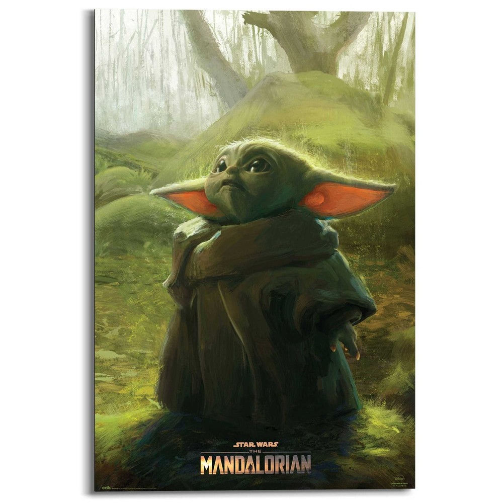 Star Wars Mandalorian The Child Art Painting Movie Poster Home Decor  