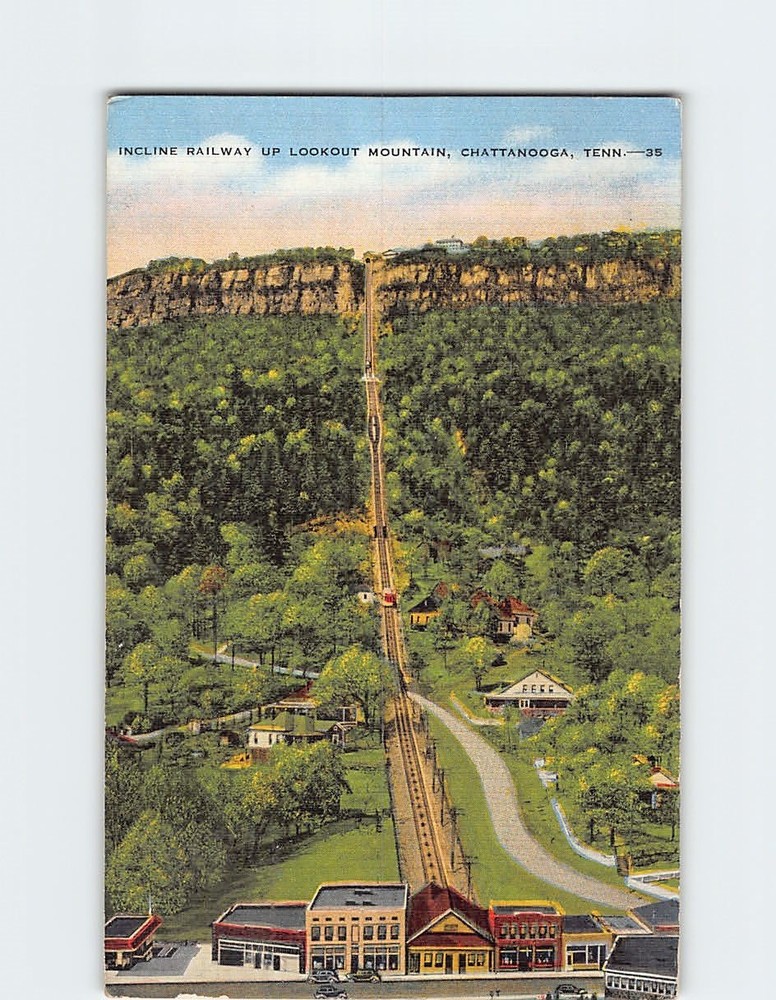 Postcard Incline Railway Up Lookout Mountain Chattanooga Tennessee USA
