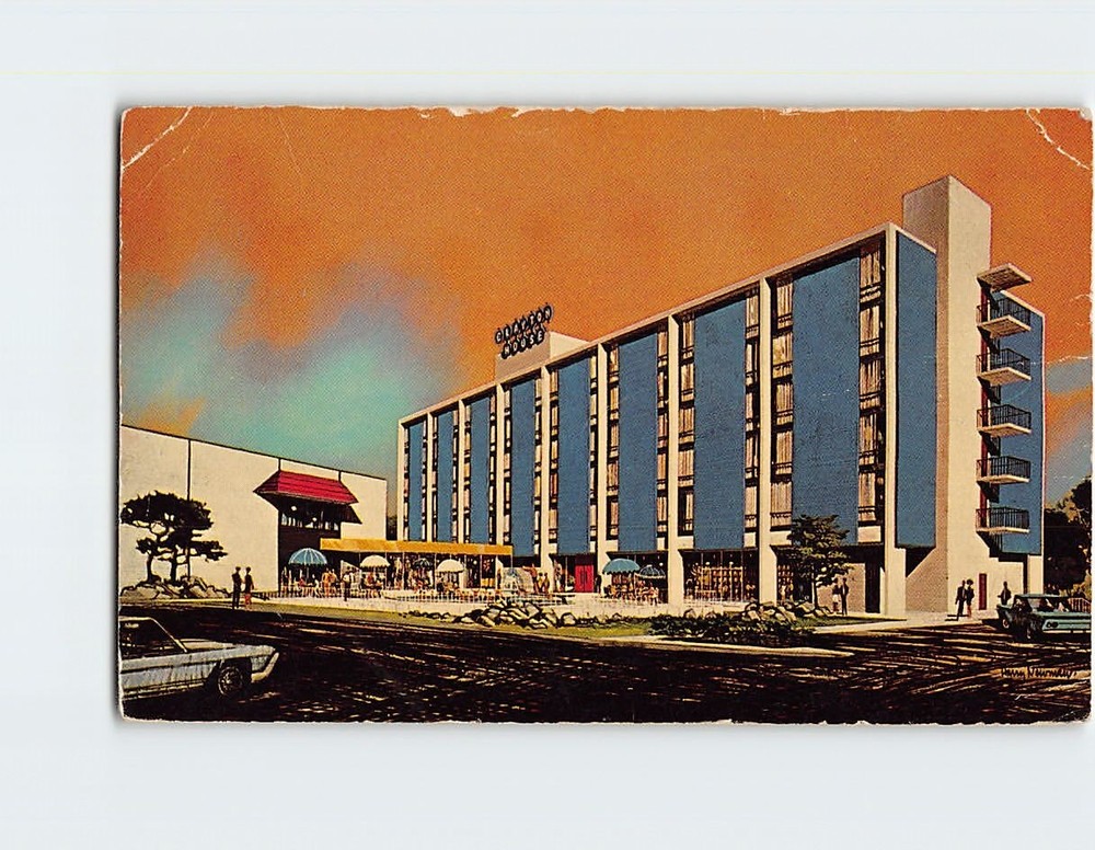 Postcard Clayton House Motel Restaurant & Cocktail Lounge Davenport Iowa USA