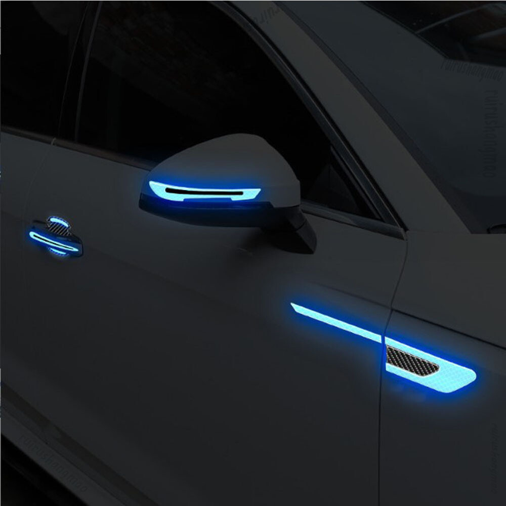 Carbon Fiber Reflective Car Exterior Safety Warning Decal Sticker Accessories