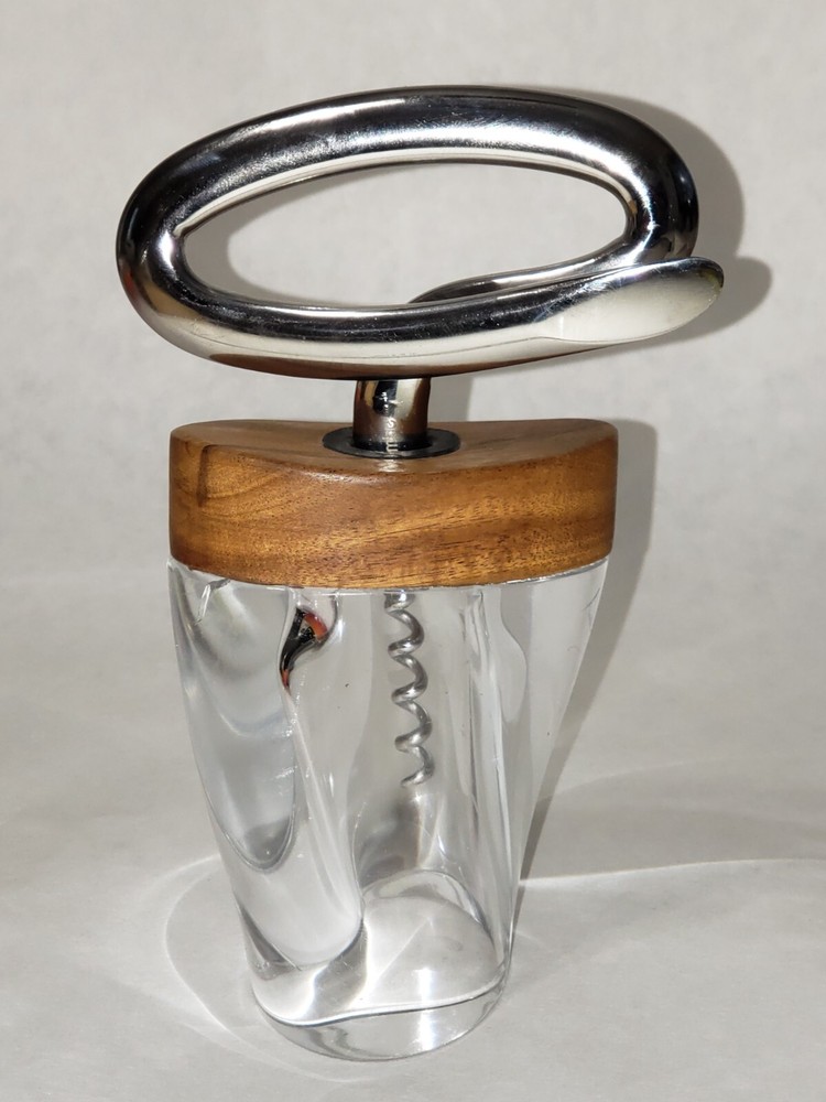 Abstract Nambe Resin and Wood Corkscrew Bottle Opener-image