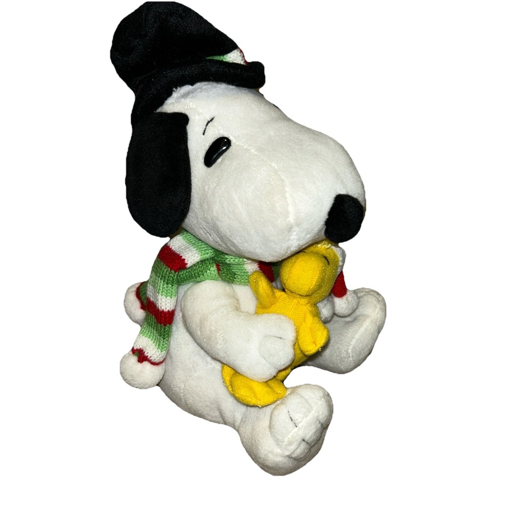 Peanuts 2010 Musical Christmas Animated Snoopy & Woodstock 10 inch Tested