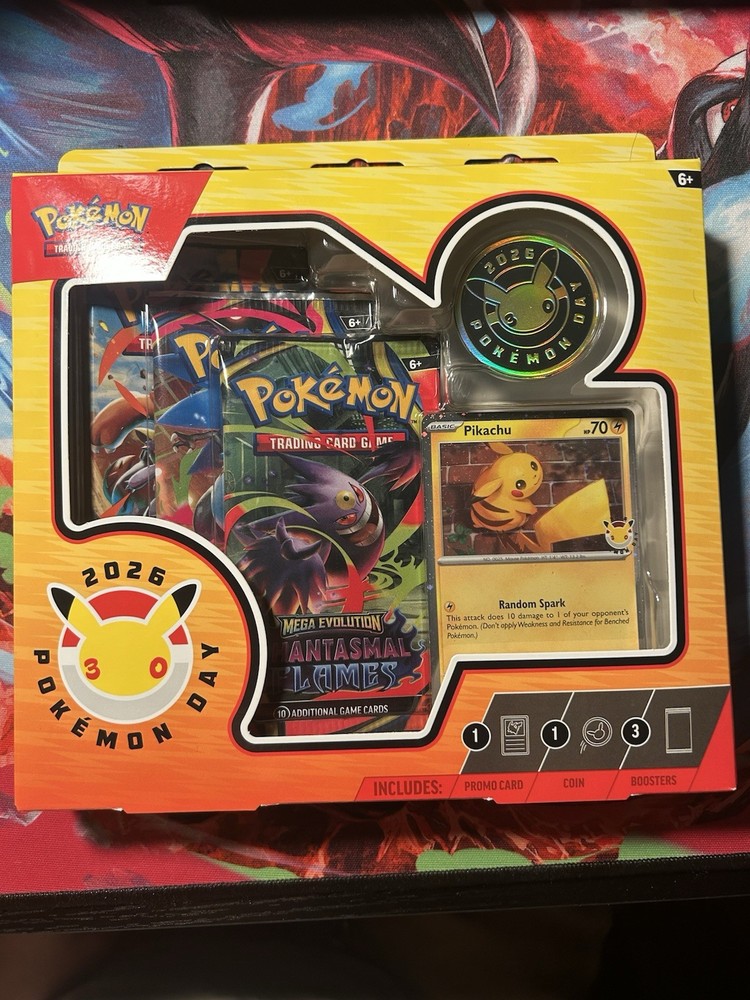 Pokemon Day 2026 30th Anniversary Pikachu Promo Card W/ Coin Sealed Box