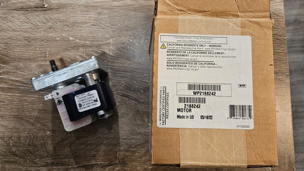 WP2188242 WHIRLPOOL REFRIGERATOR AUGER MOTOR
