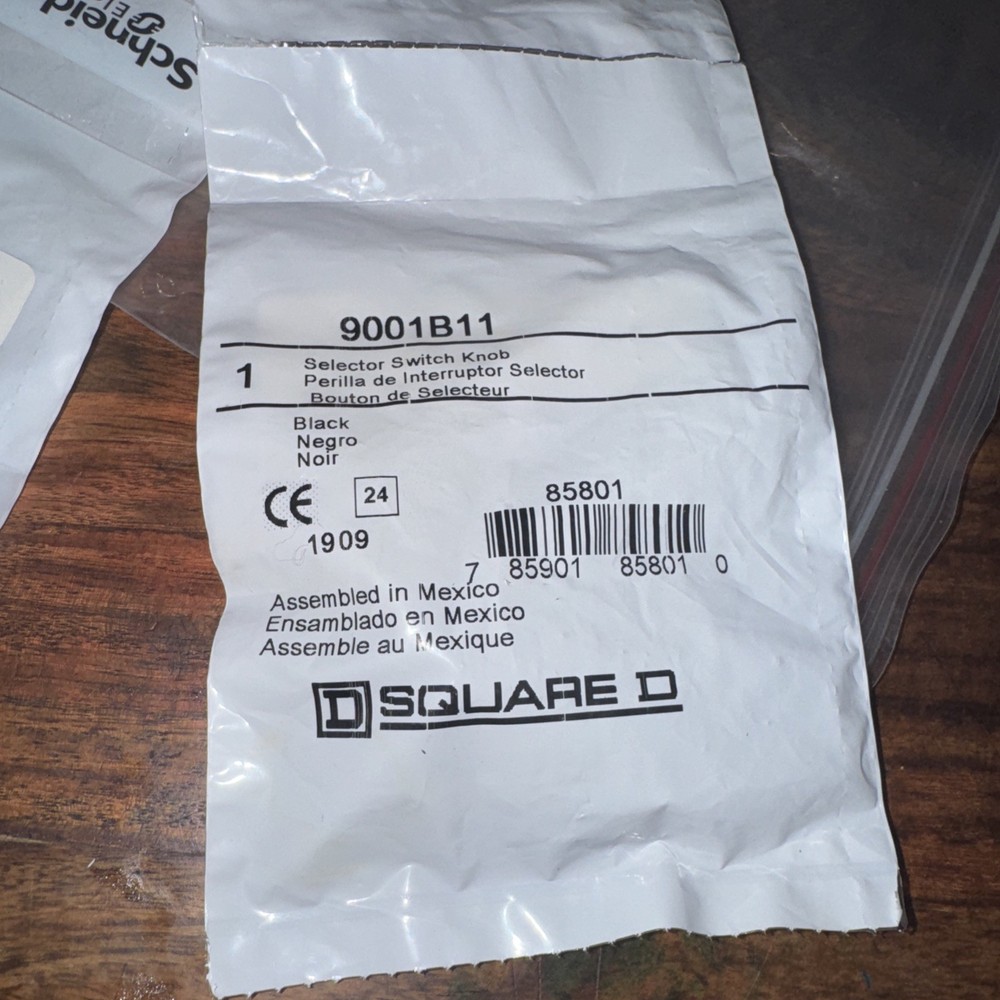NEW SQUARE D 9001B11 BLACK SELECTOR SWITCH KNOB - Fast US Shipping
