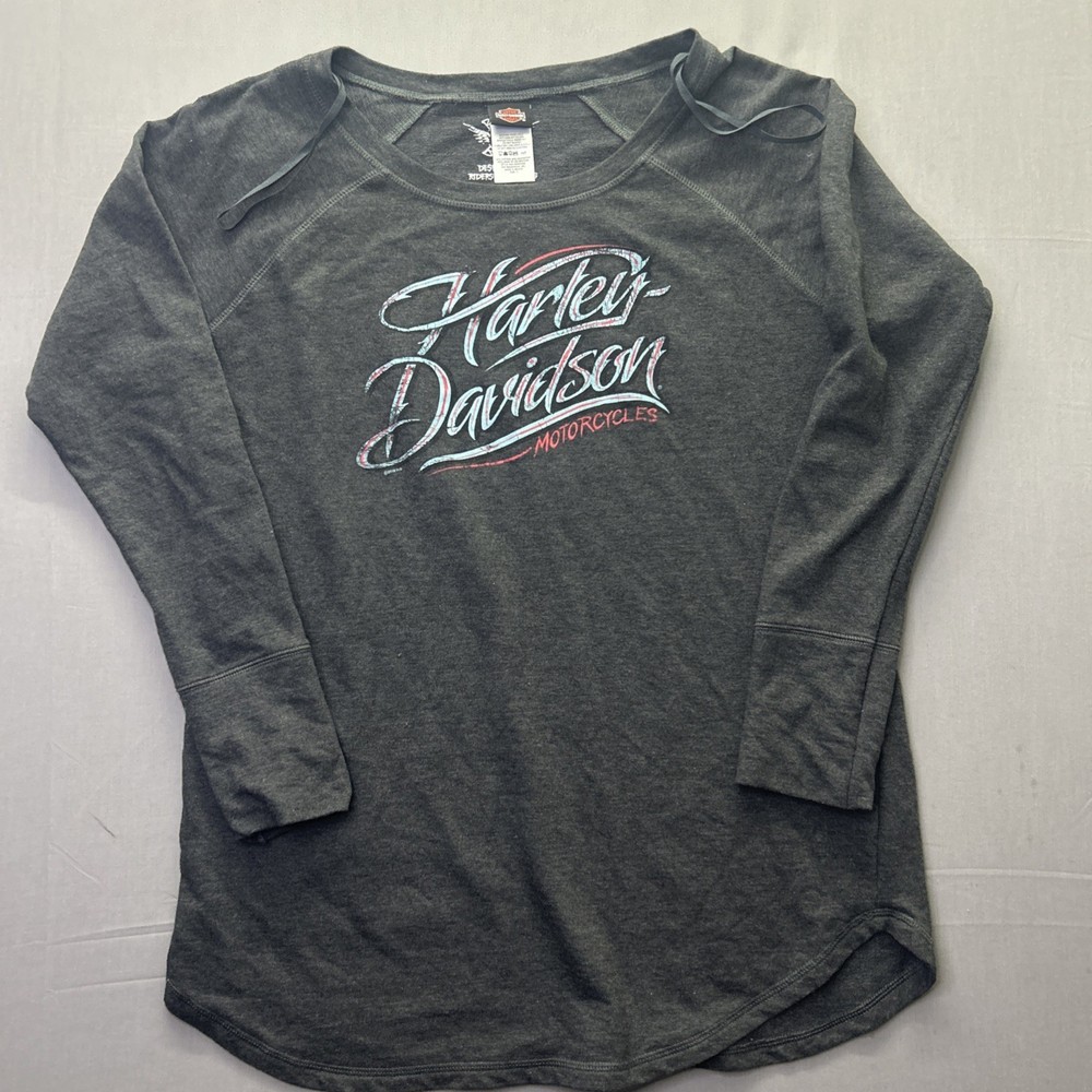 Harley-Davidson Santa Fe NM Raglan Long Sleeve Shirt Womens XL Biker Motorcycle