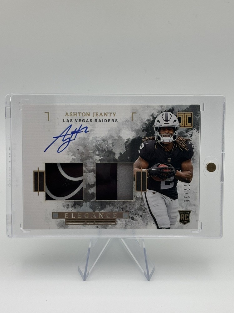 2025 Panini Impeccable Elegance Ashton Jeanty RPA Glove Helmet Auto- /25