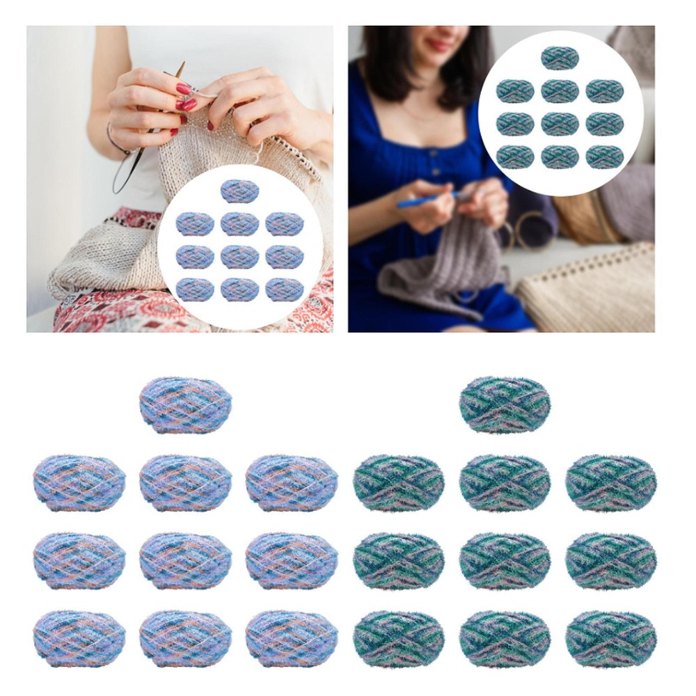 Scrub Yarn for Dishcloths Assortment 10 Skeins Supplies Sturdy Accessories DIY