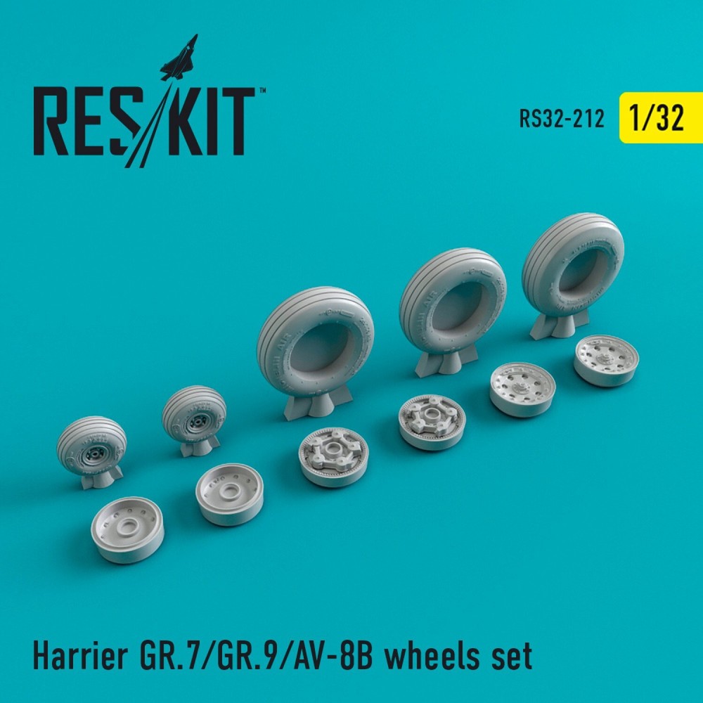 ResKit RS32-0212 Scale 1:32 Harrier GR7/GR9/AV-8B wheels set for scale model kit