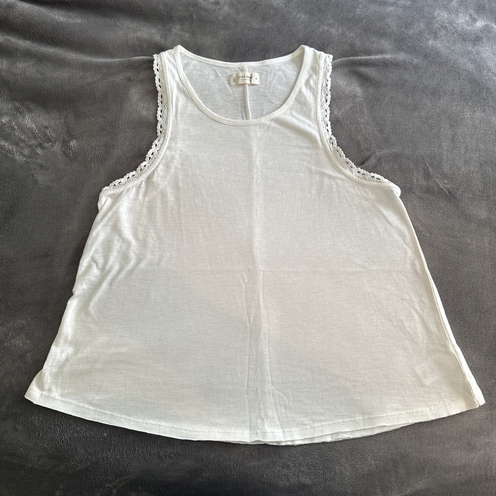 Lucky Brand White Tank Top Crop Size M Women’s