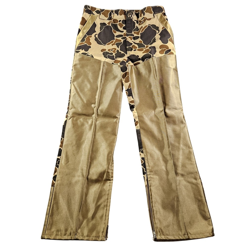 10X Mens 34 Medium Brown Camo Canvas Double Knee Hunting Pants USA