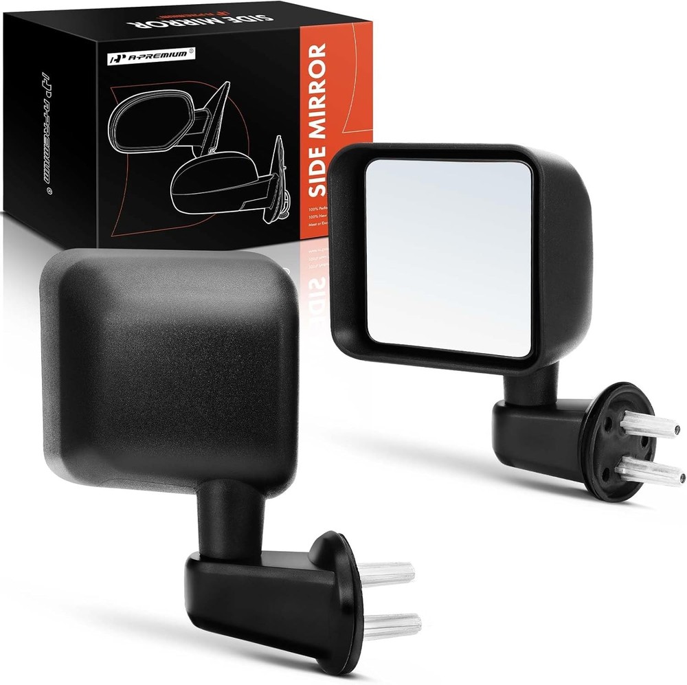 Jeep Wrangler Manual Side View Mirrors for Driver & Passenger