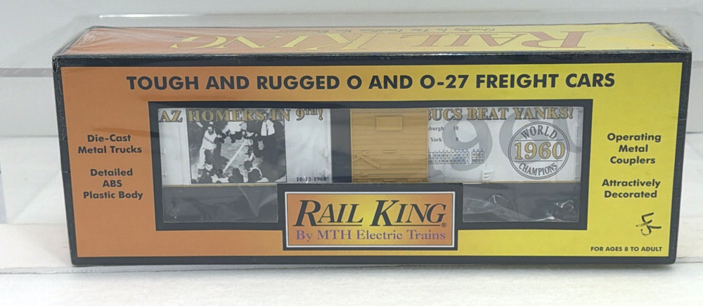 MTH RailKing 30-74129 Pittsburgh Pirates Bill Mazeroski Homer BoxCar O Gauge New