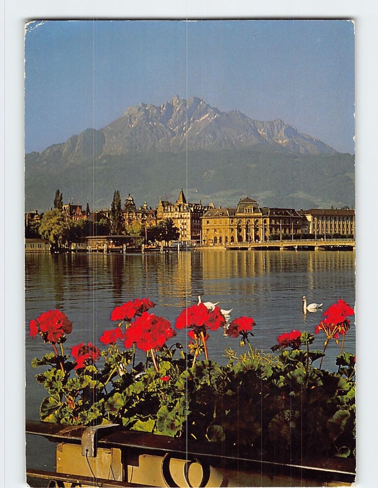 Postcard Panoramic View Lucerne Switzerland
