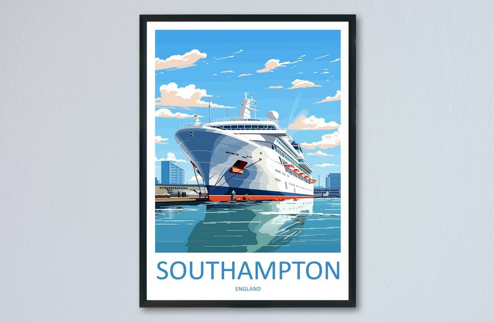 Southampton Travel Print Wall Art Southampton Wall Hanging Home Dcor