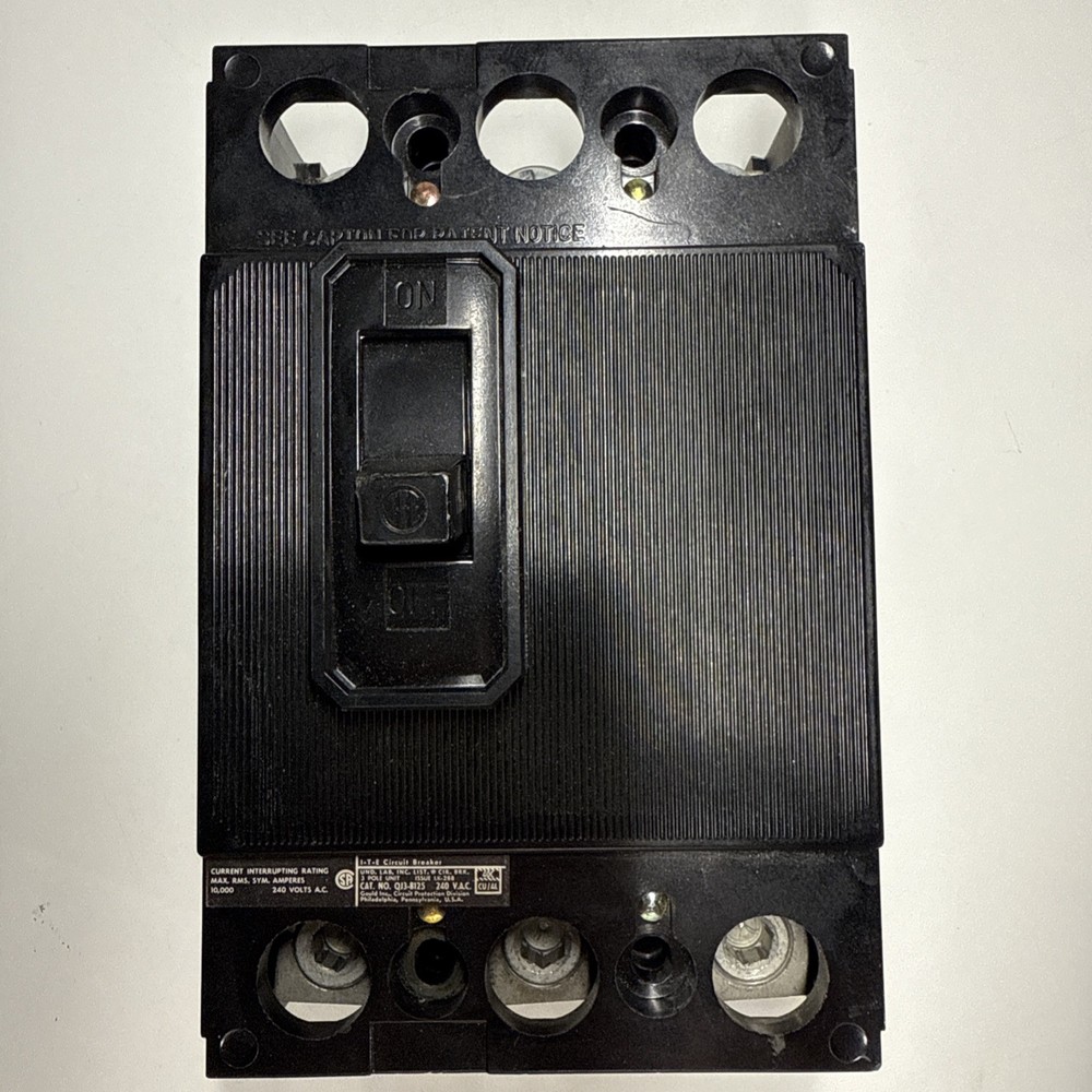Gould I-T-E QJ3-B125 125 Amp 3-Pole Circuit Breaker 240V – Industrial – Used
