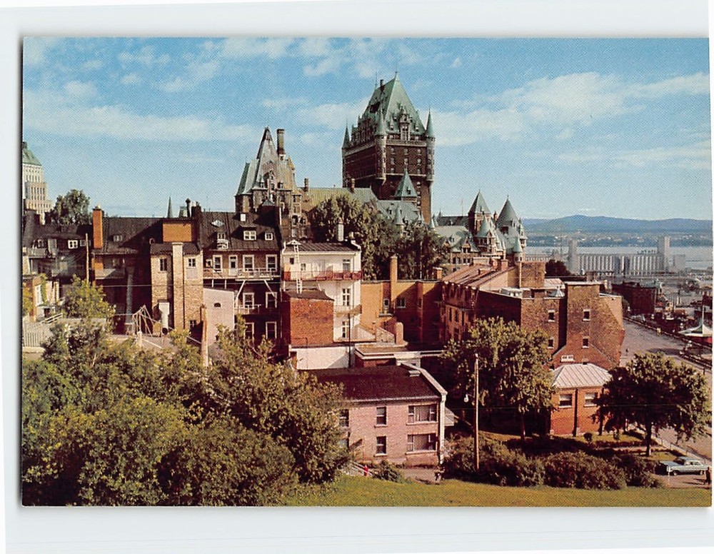 Postcard View of Chateau Frontenac from Citadel Quebec City Canada