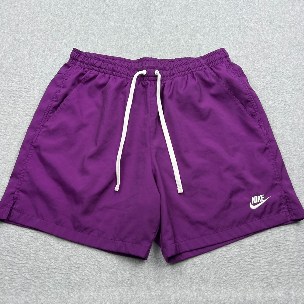 Nike Woven Flow Shorts Mens Large Purple Volley Training Gym 5.5