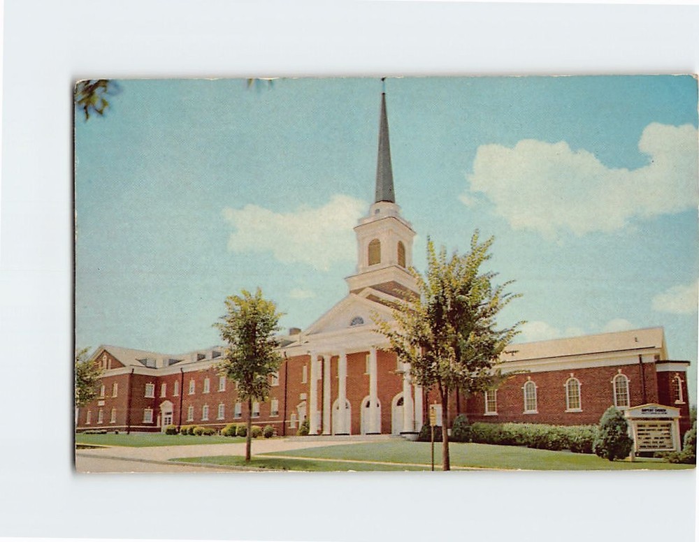 Postcard First Baptist Church Sioux Falls South Dakota USA