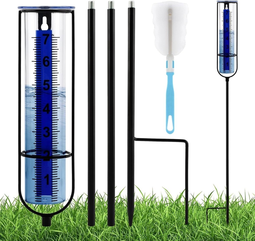 Rain Gauge 7 Freeze-Proof Thickened Transparent Plastic Rain Gauge Outdoor Large