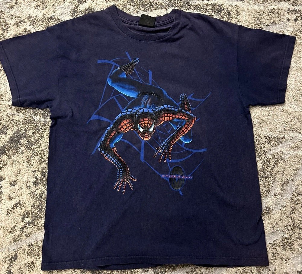 Spider-Man Shirt Marvel Superhero Movie Made USA 2002 Size S-5XL Reprint