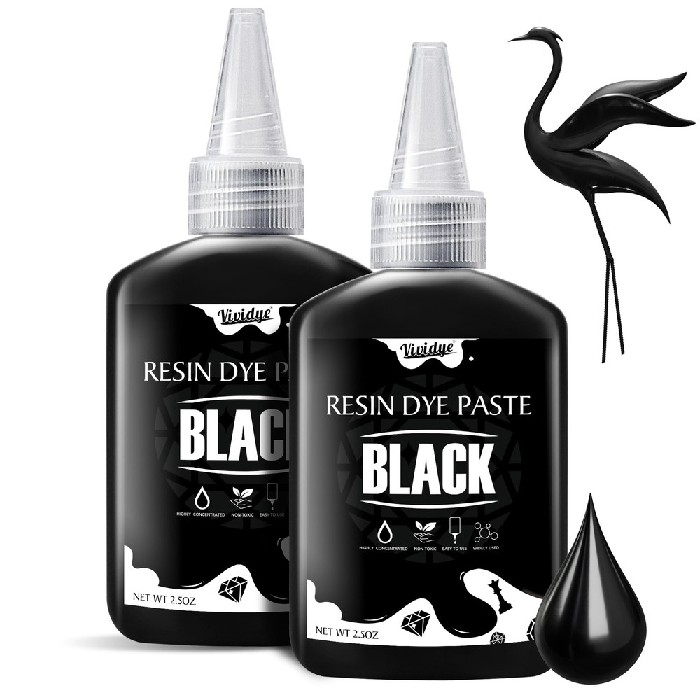 5oz Black Epoxy Resin Pigment Paste for Crafts Jewelry Coasters Tables