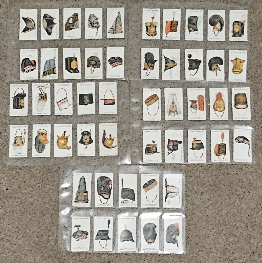 Complete Set of 50 Vintage Players Cigarette Cards – Military Head-Dress –Colour