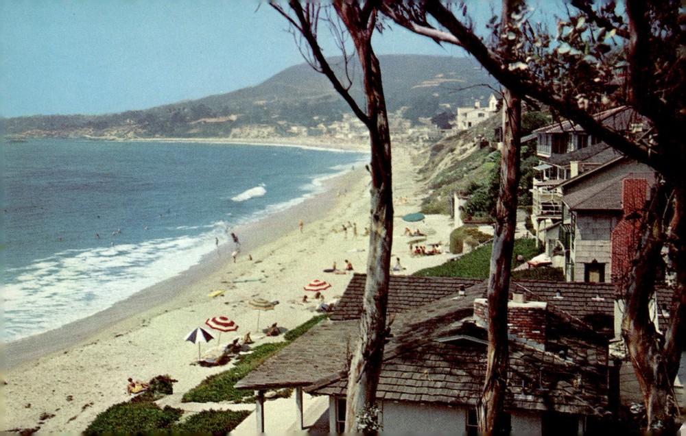 1955 Laguna Beach California Scenic Coast Line Chrome View Postcard