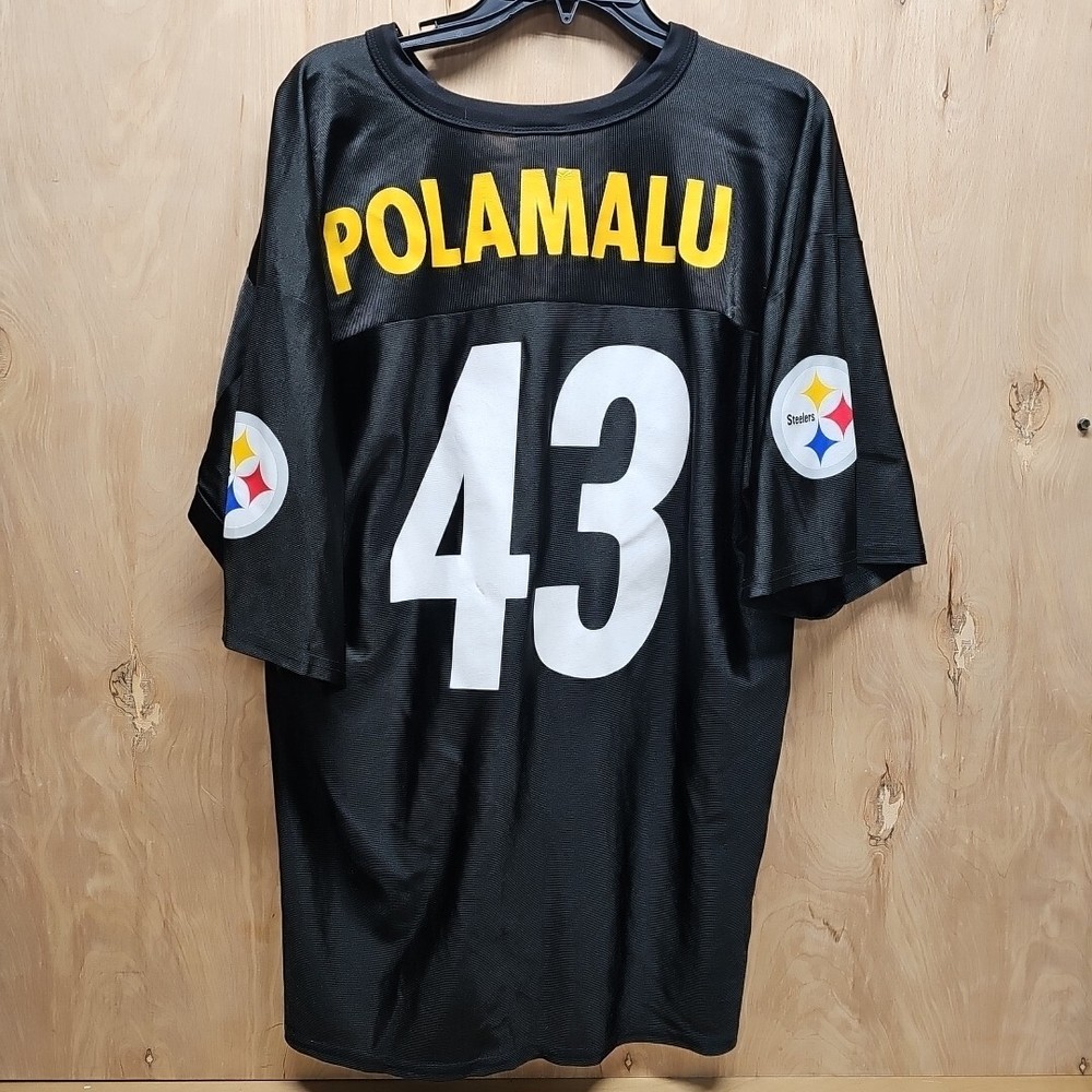 TROY POLAMALU #43 PITTSBURGH STEELERS NFL JERSEY XL TEAM APPAREL