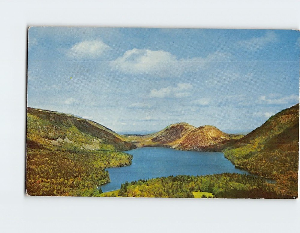 Postcard Jordan Pond Mount Desert Island Seal Harbor Maine USA