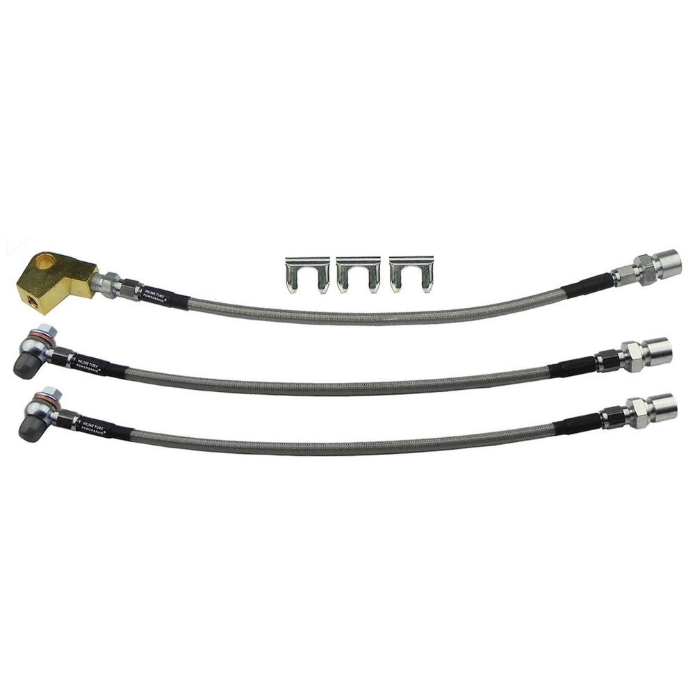 Stainless Brake Hose Kit Disc Brakes 1973-76 Dodge Dart Plymouth Valiant Scamp