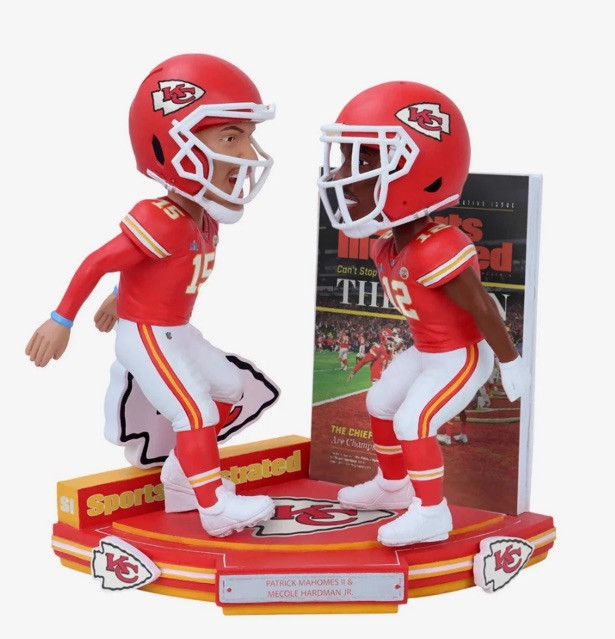 Kansas City Chiefs Mahomes Super Bowl Sports Illustrated Cover Bobblehead FOCO