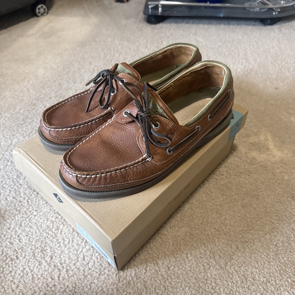 Sperry Top-Sider Men's Sahara Boat Shoe, Size 11M - Brown Wide