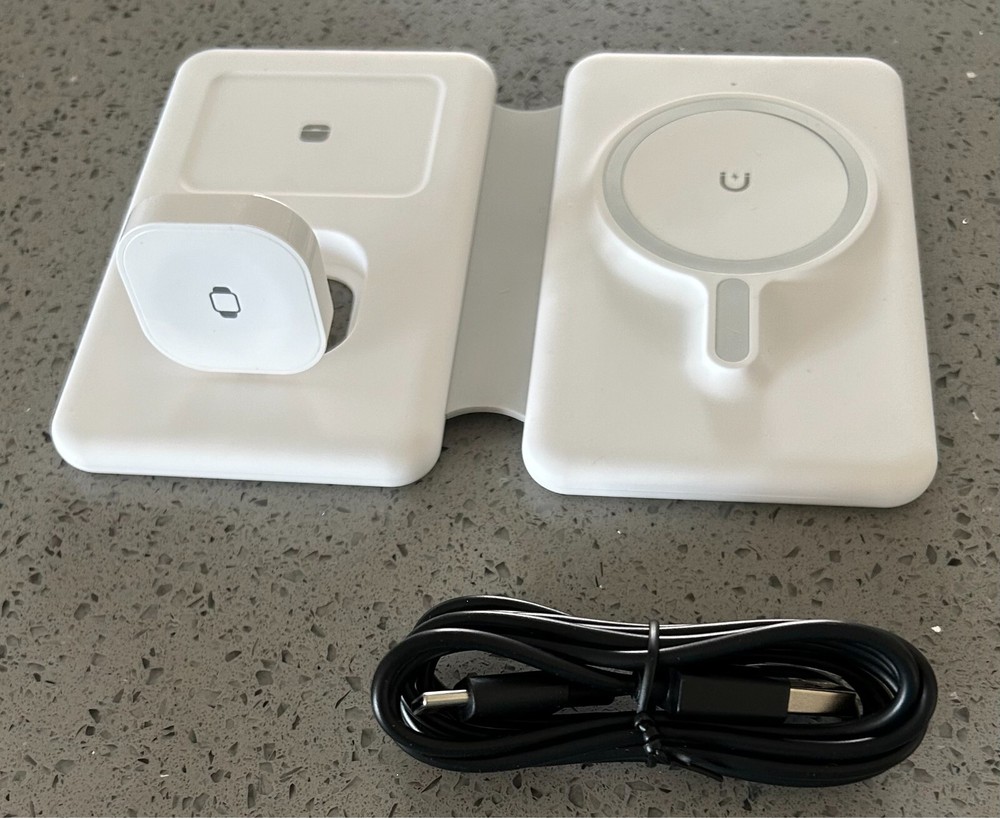 3 in 1 foldable magnetic wireless charger for iPhone & Apple Watch  & Airpods