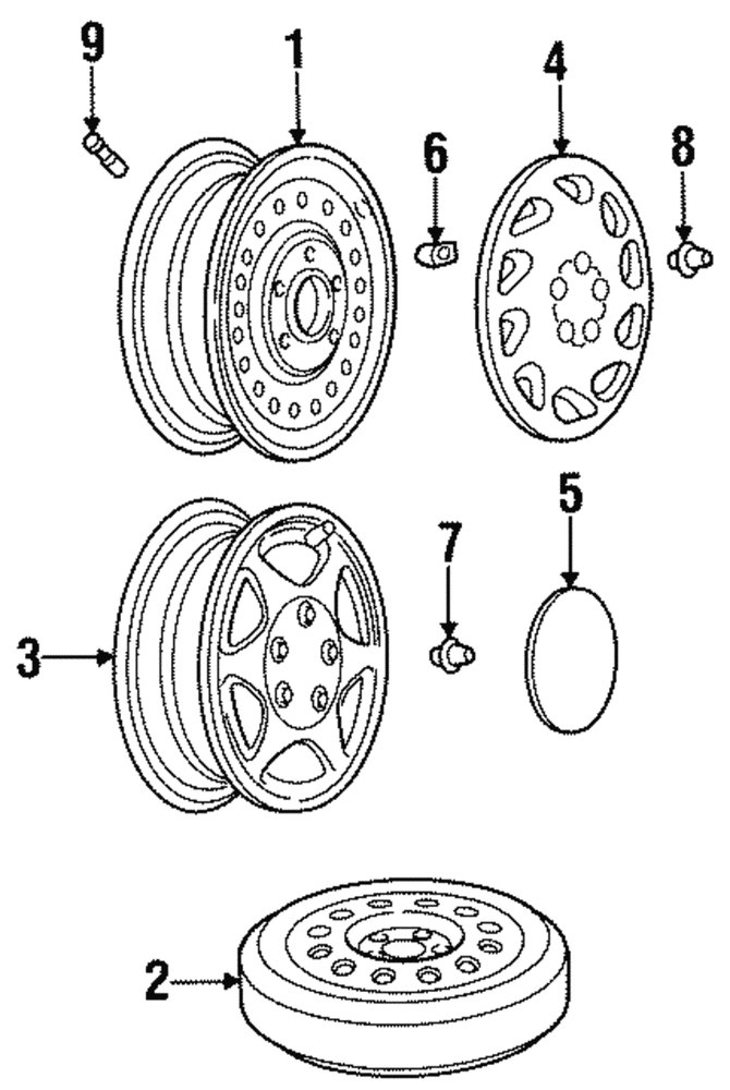 Genuine GM Wheel Cover 09593560 - OEM Hubcap Replacement