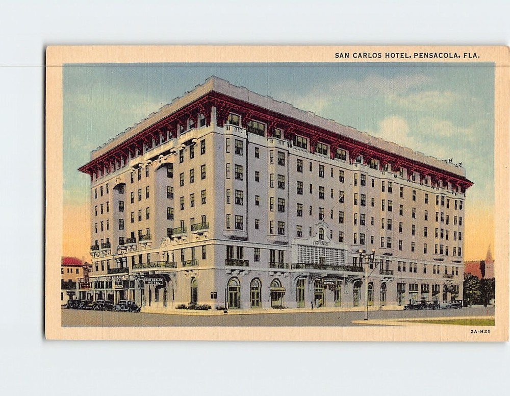 Postcard San Carlos Hotel Pensacola Florida USA
