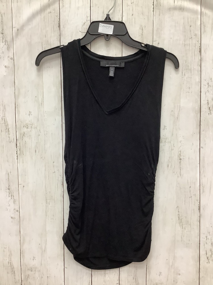 White House Black Market Black Sleeveless Cinched Sides Tank Size Small 0311-221