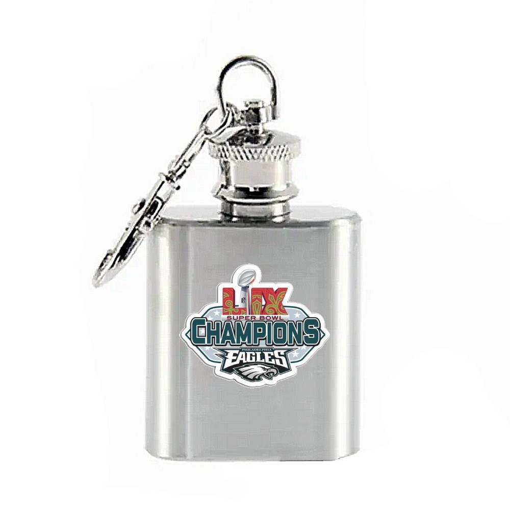 Philadelphia Eagles Super Bowl 59 Mini Stainless Steel Keychain Flask