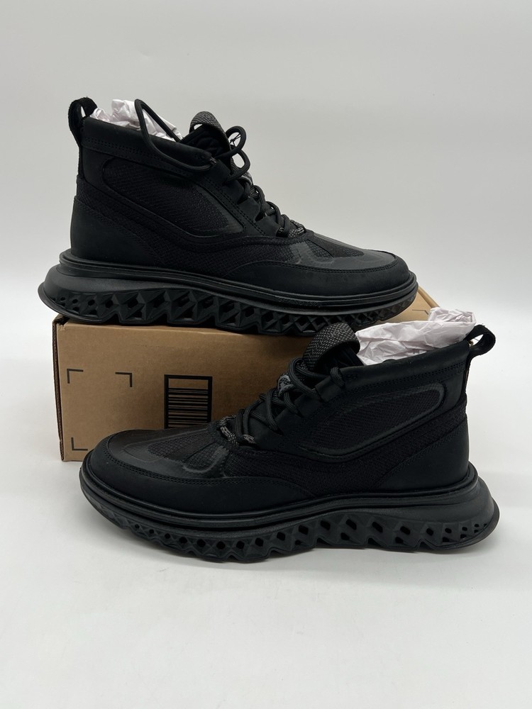Cole Haan 5.Zerogrand Men’s Sz 8.5 Black Reflective Water Resistant Sneakers.