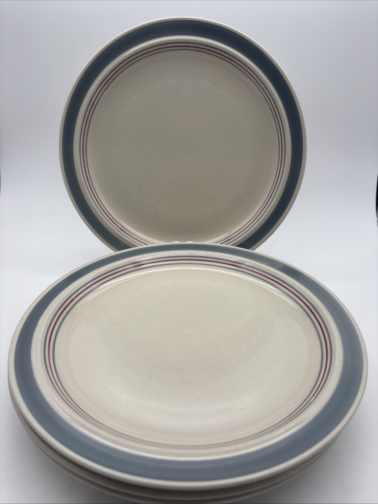 Set Of 4 Inter-National China STONEWARE Japan PARALLEL 30083 10.5