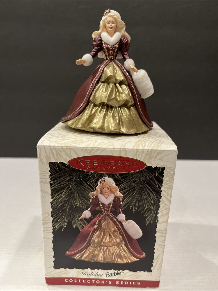 Hallmark Holiday Barbie 1996 Collectors Series Keepsake Christmas Ornament Box