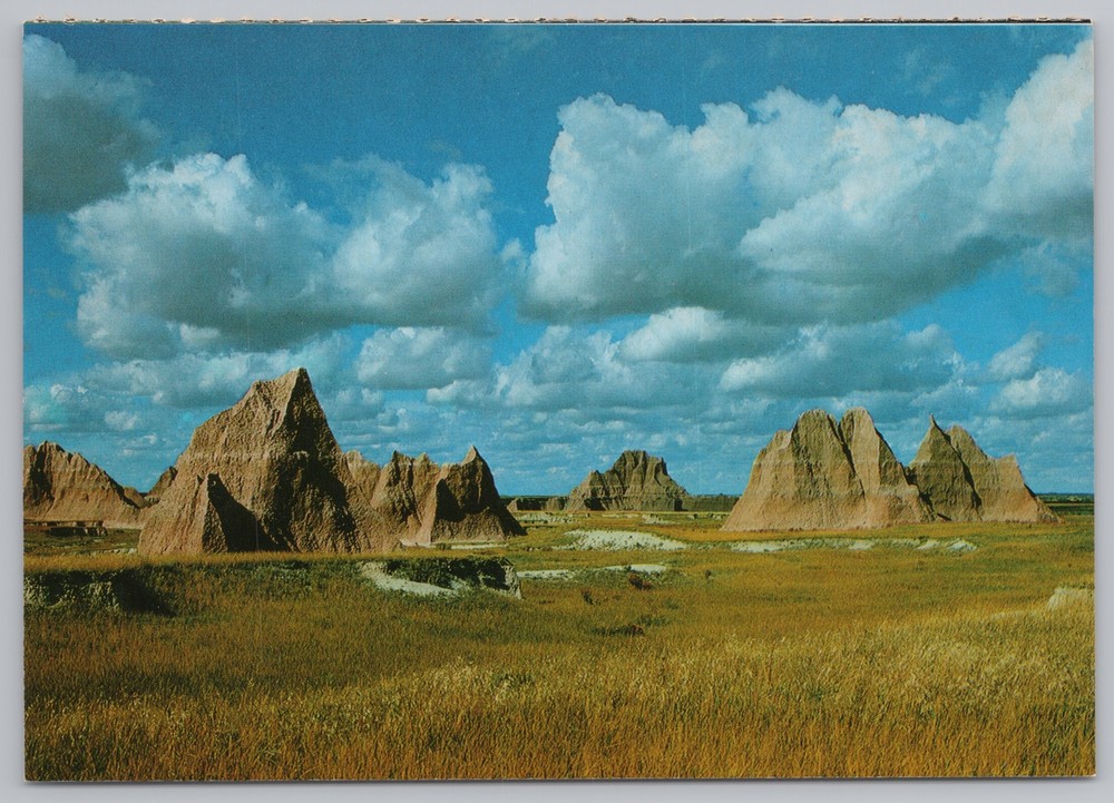 State View~Eroding Mountains Mitchell South Dakota~Continental Postcard