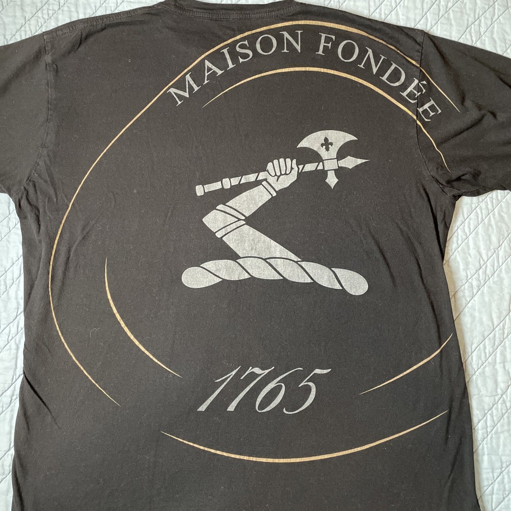 HENNESSY T-Shirt Size XL V S Never Stop Never Settle MAISON FONDEE 1765 Tee Flaw