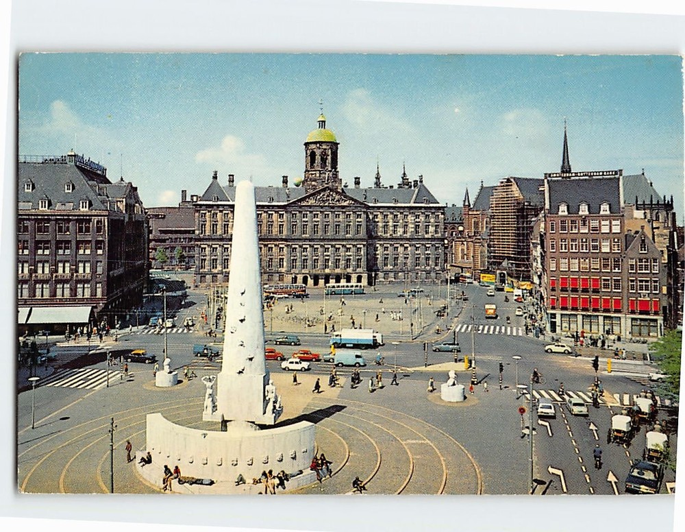 Postcard National Monument Amsterdam Netherlands