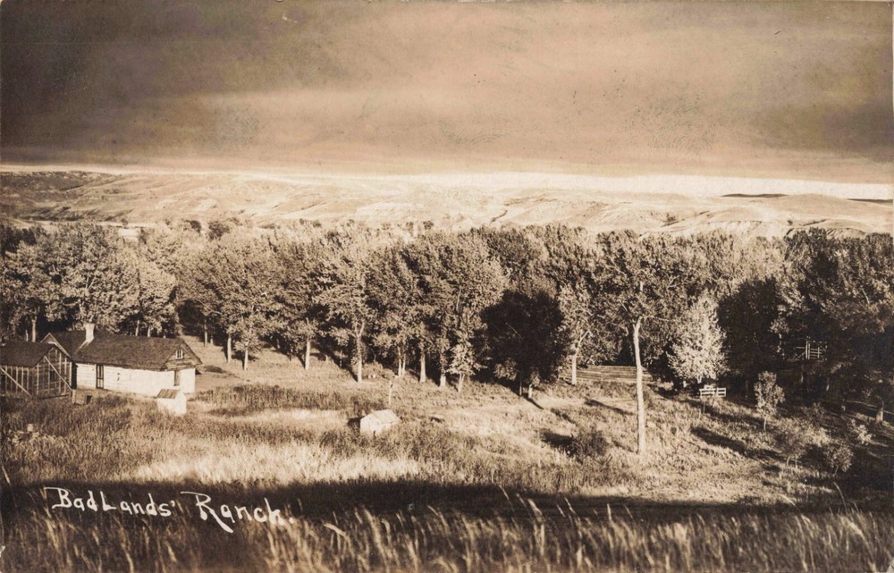 Birdseye View Ranch in the Badlands North Dakota ND 1909 Real Photo RPPC